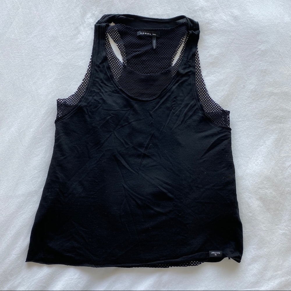 Koral Black Net Top